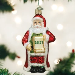 Old World Christmas 2017 Santa With List^ Stocking / Skirt