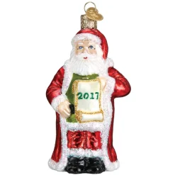 Old World Christmas 2017 Santa With List^ Stocking / Skirt