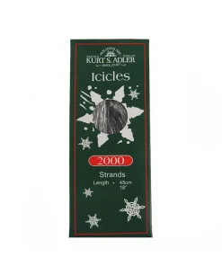 Kurt S Adler 2000 Silver Tinsel Icicle Strands, C1687S, Kurt Adler^ Acrylic