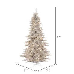 Vickerman 7.5' Silver Tree Dl Led 750Wmwt, K166876Led, ^ Stocking / Skirt
