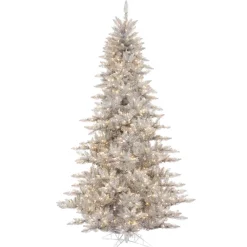 Vickerman 7.5' Silver Tree Dl Led 750Wmwt, K166876Led, ^ Stocking / Skirt