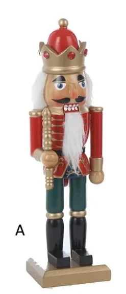 New 10" Wooden Soldier Nutcrackers, 3 Assorted, C6194, Kurt Adler Novelty