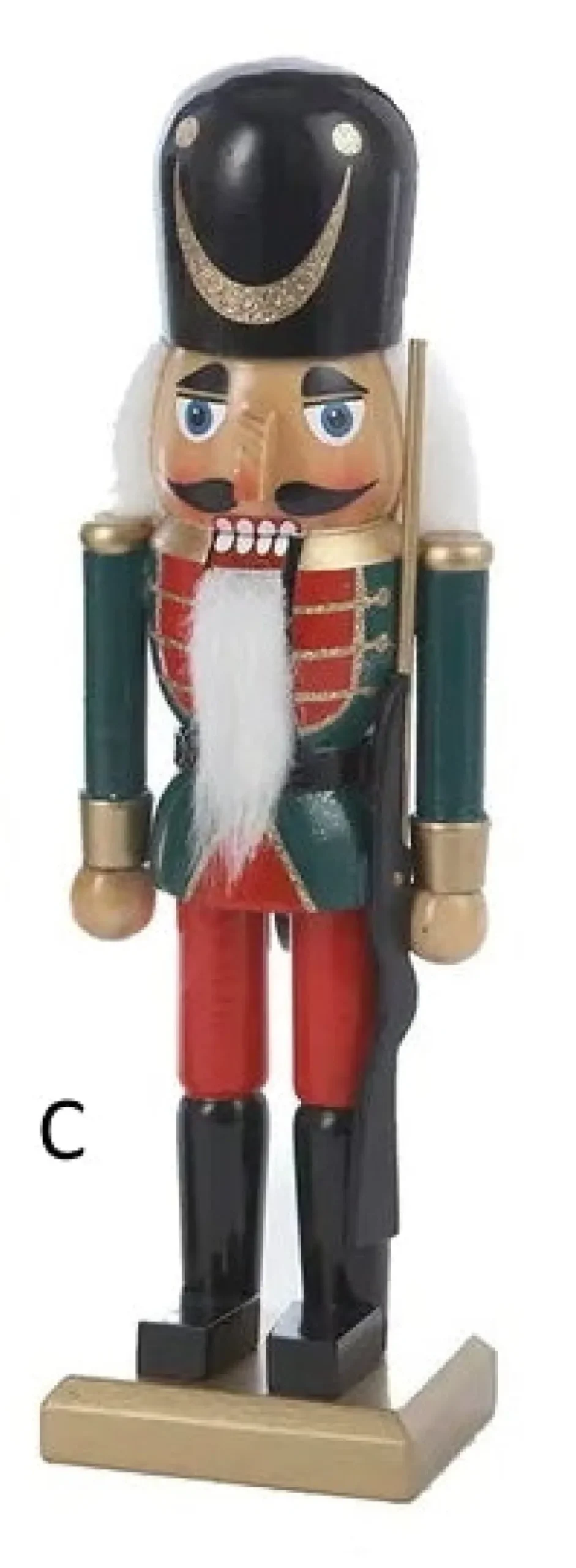 New 10" Wooden Soldier Nutcrackers, 3 Assorted, C6194, Kurt Adler Novelty