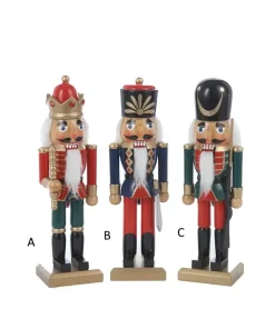 Kurt S Adler 10" Wooden Soldier Nutcrackers, 3 Assorted, C6194, Kurt Adler^ Nutcrackers/Smokers