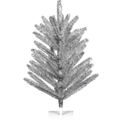 Vickerman 4' X 35" Vintage Aluminum 55 Branches, K196340, ^ Stocking / Skirt