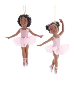 Shop African Ballerina Girl Ornaments, Set/2, E0481, Kurt Adler General Gifts