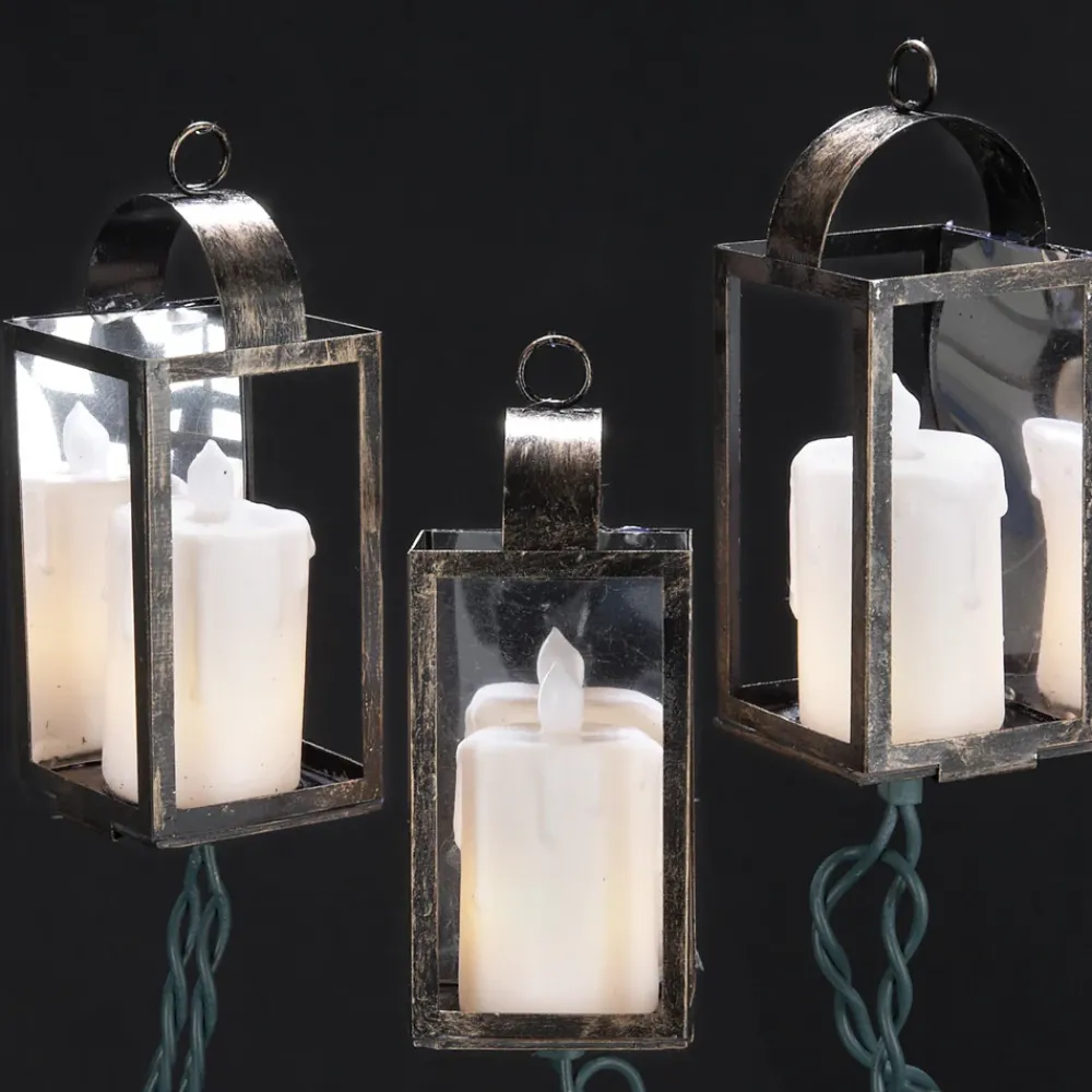 Kurt S Adler Antique Color Lantern Light Set With Ivory Candles, 10/L, Ul1876^ Stocking / Skirt