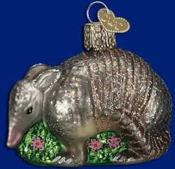 Old World Christmas Armadillo^ Blown Glass