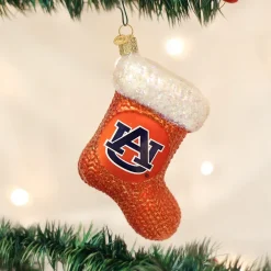 Old World Christmas Auburn Stocking^ Blown Glass