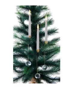 Kurt S Adler Battery-Operated Candle With Glass Weight Light Set, Bat0001, Kurt Adler^ Glass