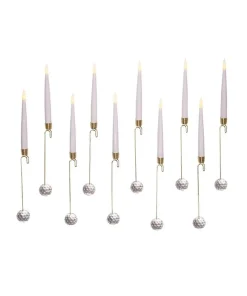 Kurt S Adler Battery-Operated Candle With Glass Weight Light Set, Bat0001, Kurt Adler^ Glass