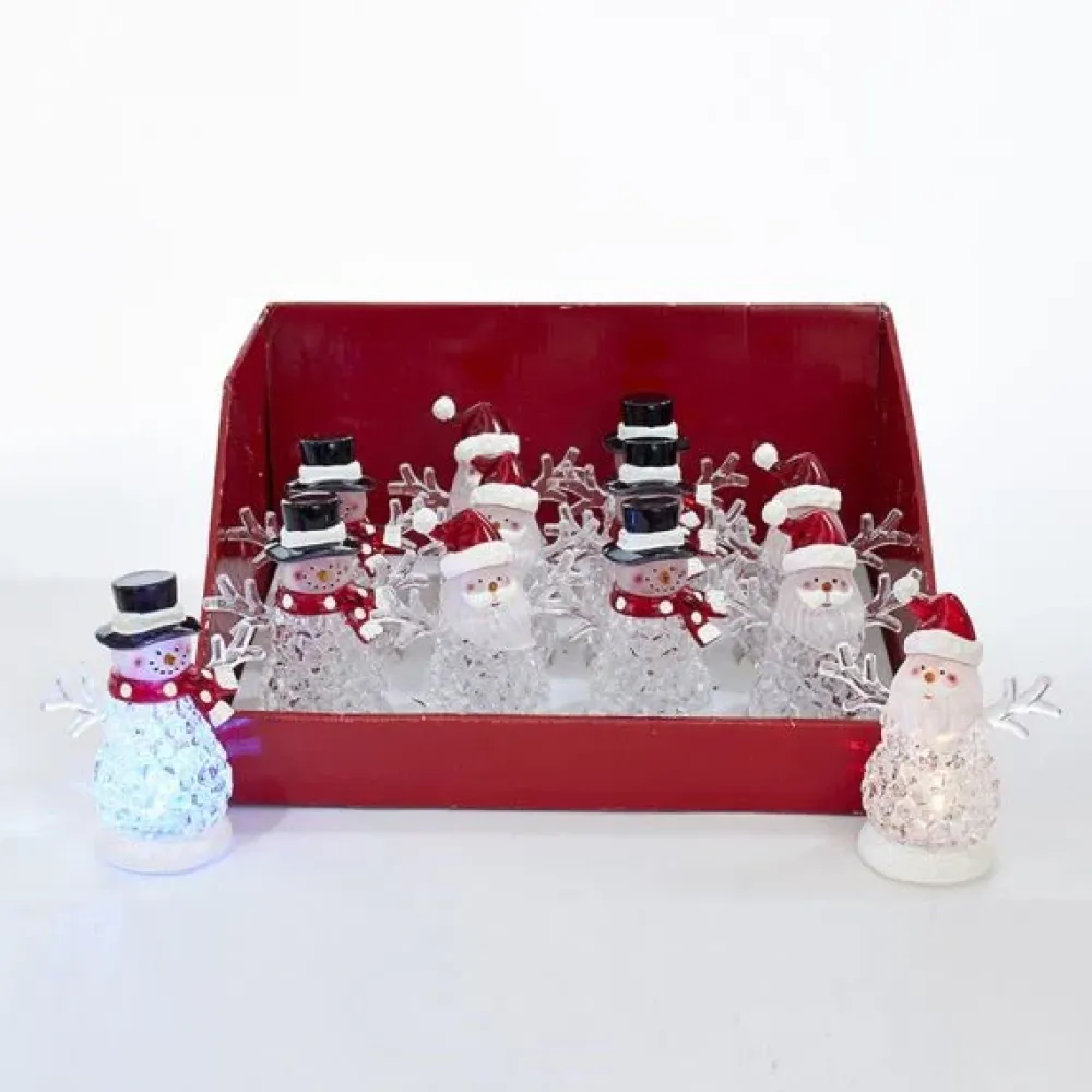 Kurt S Adler Battery-Operated Led Color Changing Light-Up Snowman/Santa^ Santas