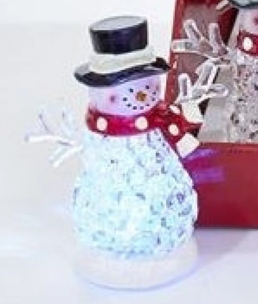 Cheap Battery-Operated Led Color Changing Light-Up Snowman/Santa Speciality