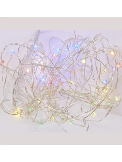 Kurt S Adler Battery-Operated 50-Light Multi-Colored Led Fairy Twinkle Light Set^ Stocking / Skirt