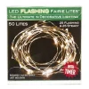 Kurt S Adler Battery-Operated 50-Light Warm White Led Fairy Twinkle Light Set^ Stocking / Skirt