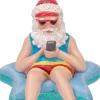 Fashion Beach Santa In Starfish Float Christmas Ornament, E0467, Kurt Adler General Gifts