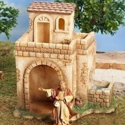 Fontanini Bethlehem Inn With Working Fountain, 5" , 55585^ Stocking / Skirt