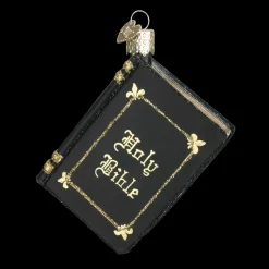 Old World Christmas Bible^ Blown Glass