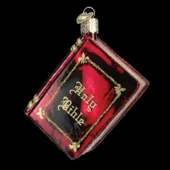 Old World Christmas Bible^ Blown Glass