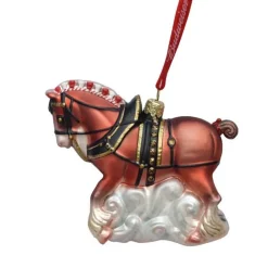 Kurt S Adler Budweiser Glass Horse Ornament Ab4152^ Stocking / Skirt