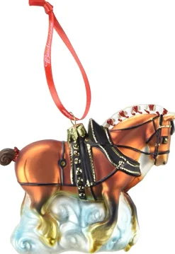 Kurt S Adler Budweiser Glass Horse Ornament Ab4152^ Stocking / Skirt