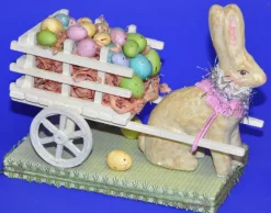 Midwest Importers Bunny Pullinng A Cart Of Eggs^ Easter