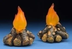 Fontanini Campfires Lighted Set Of 2, , 50813^ Resin