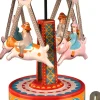 Alexander Taron Carousel With Dogs, Collectible Tin Toy , Mf356^ Stocking / Skirt
