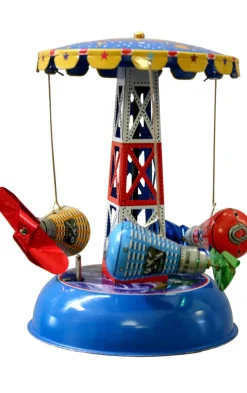 Alexander Taron Carousel With Space Capsules, Collectible Tin Toy, Ms631^ Stocking / Skirt