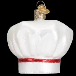 Old World Christmas Chef's Hat^ Blown Glass