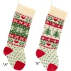 Kurt S Adler Christmas Tree And Snowflake Knitted Stockings, B0673, Kurt Adler^ Stocking / Skirt
