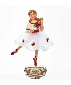 Kurt S Adler Clara With Nutcracker/Musical, F0309, Kurt Adler^ Resin