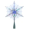 Kurt S Adler Clear Snowflake With 20 Rgb Led Lights Treetop 9", Ad2808^ Stocking / Skirt