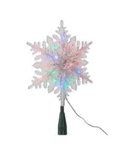 Kurt S Adler Clear Snowflake With 20 Rgb Led Lights Treetop 9", Ad2808^ Stocking / Skirt