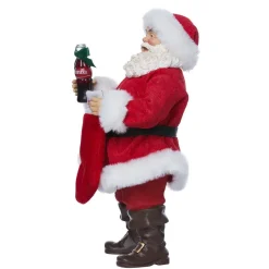 Kurt S Adler Coca-Cola® Santa With Coke Bottle And Stocking^ Stocking / Skirt