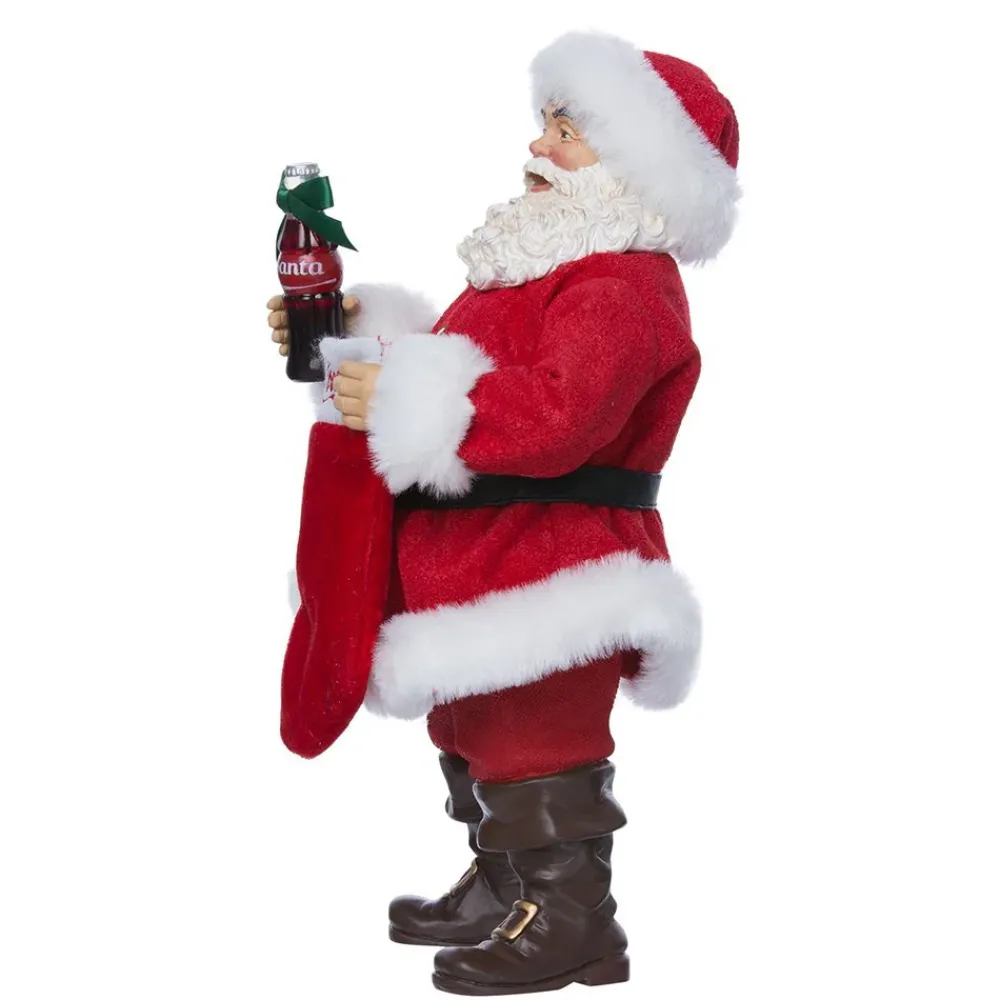 Kurt S Adler Coca-Cola® Santa With Coke Bottle And Stocking^ Stocking / Skirt