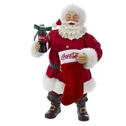 Kurt S Adler Coca-Cola® Santa With Coke Bottle And Stocking^ Stocking / Skirt