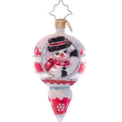 Christopher Radko Cr, A Frosty Hello Gem, 1021066, ^ Blown Glass