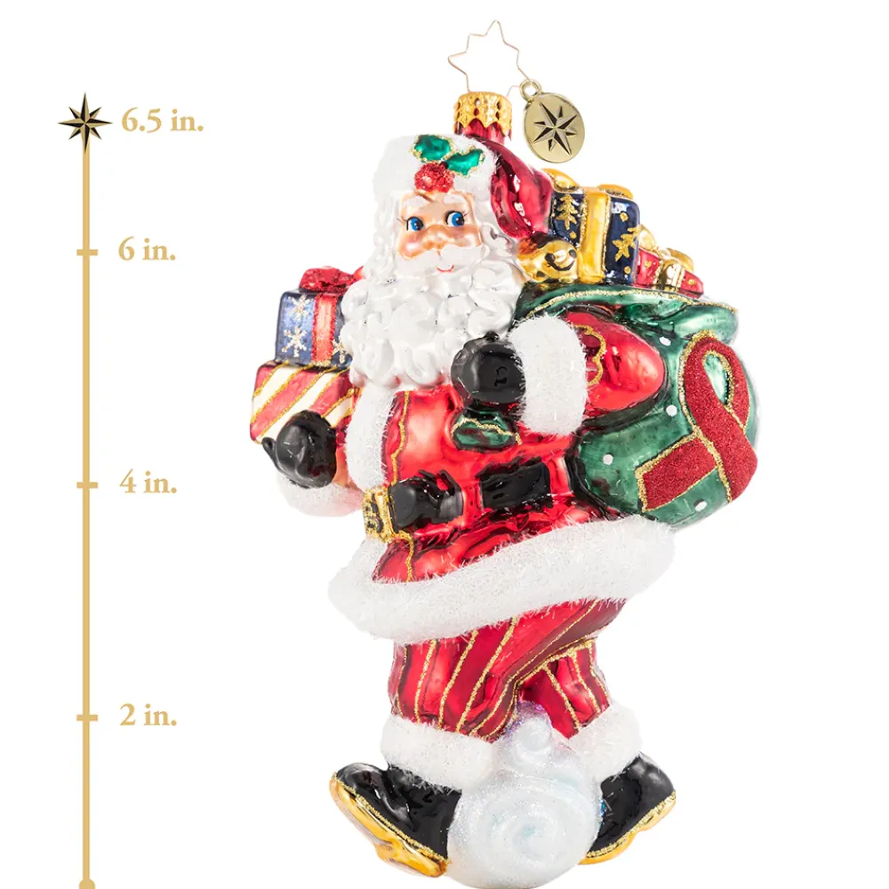 Christopher Radko Cr, Aids Charity Claus, 1020833, ^ Blown Glass