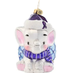 Christopher Radko Cr, An Elephant Never Forgets!, 1021597, Radko. Alzheimer's Awareness^ Blown Glass