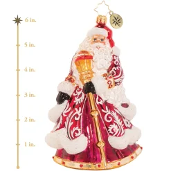 Christopher Radko Cr, An En-Deer-Ing St. Nick, 1020568, ^ Glass