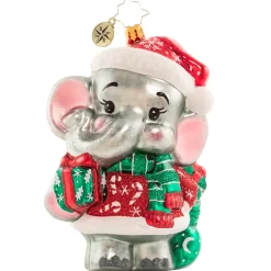 Christopher Radko Cr, Baby Benevolent Elephant, 1020767, ^ Stocking / Skirt