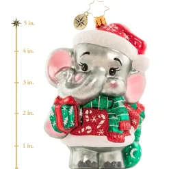 Christopher Radko Cr, Baby Benevolent Elephant, 1020767, ^ Glass