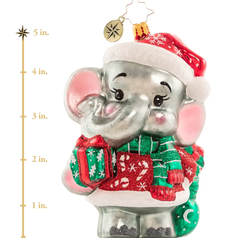 Christopher Radko Cr, Baby Benevolent Elephant, 1020767, ^ Glass