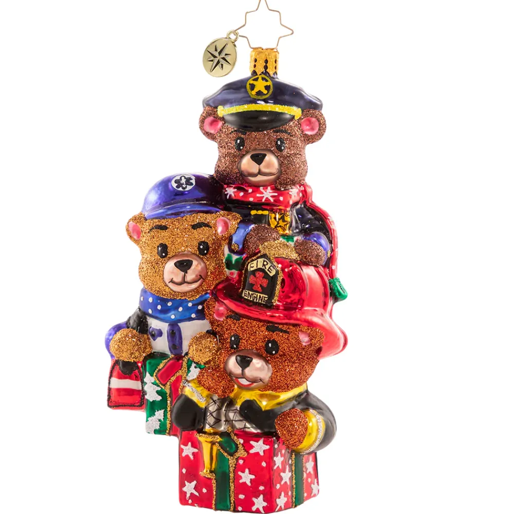 Christopher Radko Cr, Beary Best Rescuers, 1020834, ^ Glass