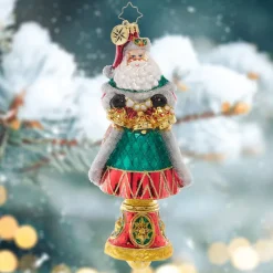 Christopher Radko Cr, Bells Will Be Ringing Santa, 1021361, Radko^ Blown Glass