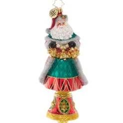 Christopher Radko Cr, Bells Will Be Ringing Santa, 1021361, Radko^ Blown Glass