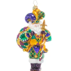 Christopher Radko Cr, Bourbon Street Santa, 1021104, ^ Blown Glass