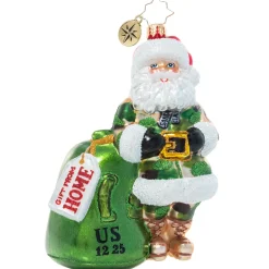 Christopher Radko Cr, Camo Christmas Santa, 1021299, Radko^ Santas