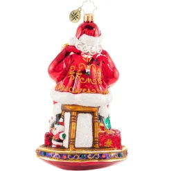 Christopher Radko Cr, Can I Have Your Autograph, Santa?, 1020611, ^ Blown Glass